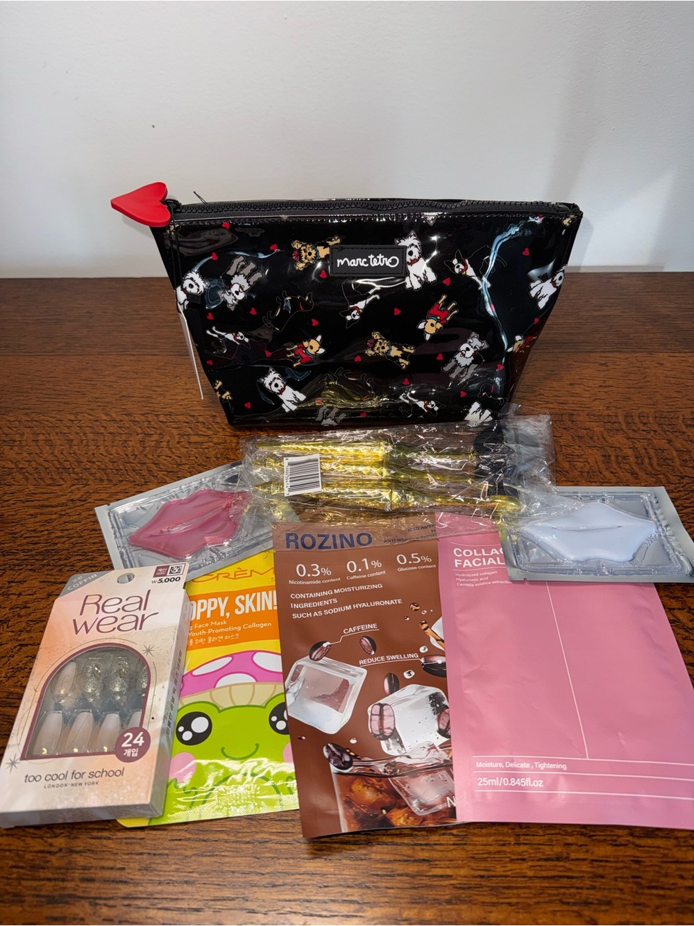 NWT Marc Tetro Dog Cosmetic Bag & Self-Care Bundle